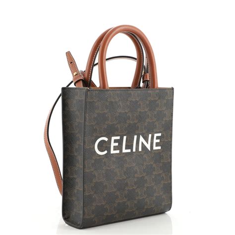 celine canvas luggage tote|Celine small vertical cabas.